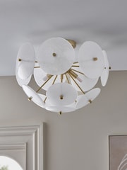 Brass Aurora 3 Light Flush Ceiling Light Fitting - Image 2 of 5