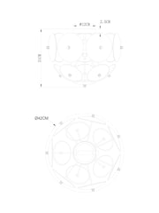 Brass Aurora 3 Light Flush Ceiling Light Fitting - Image 4 of 5