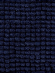 Catherine Lansfield Navy Blue Bobble Bathmat - Image 3 of 3