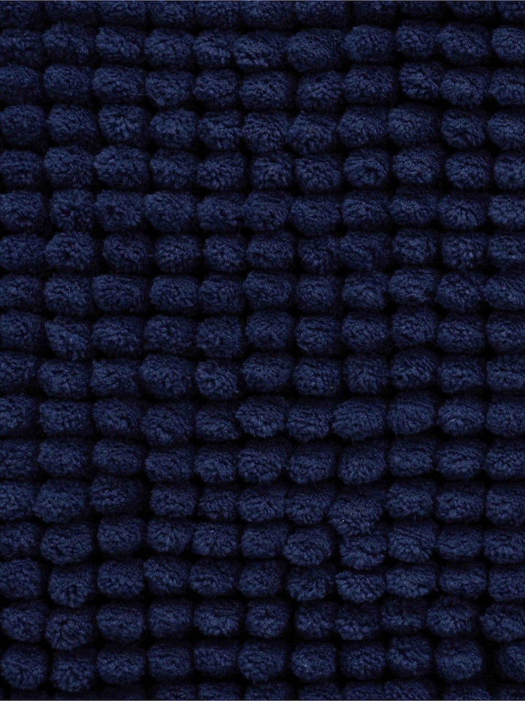 Catherine Lansfield Navy Blue Bobble Bathmat - Image 3 of 3