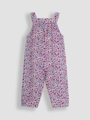 JoJo Maman Bébé Berry Pink Ditsy Floral Cord Dungarees - Image 2 of 3