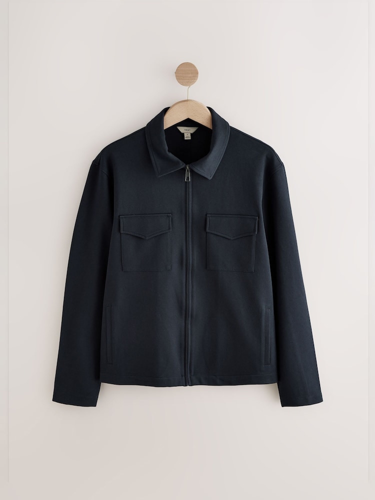 Bleu marine - Surchemise en jersey - Image 4 of 7