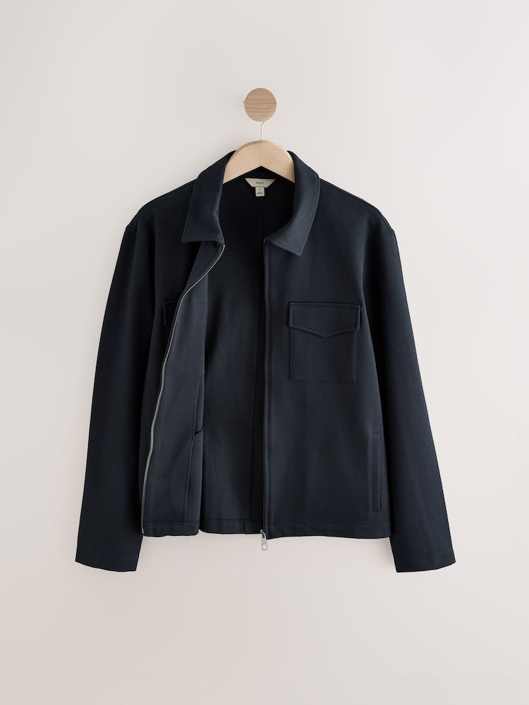 Bleu marine - Surchemise en jersey - Image 5 of 7