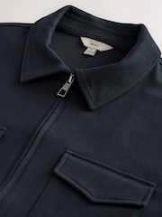 Navy Blue Jersey Shacket - Image 6 of 7