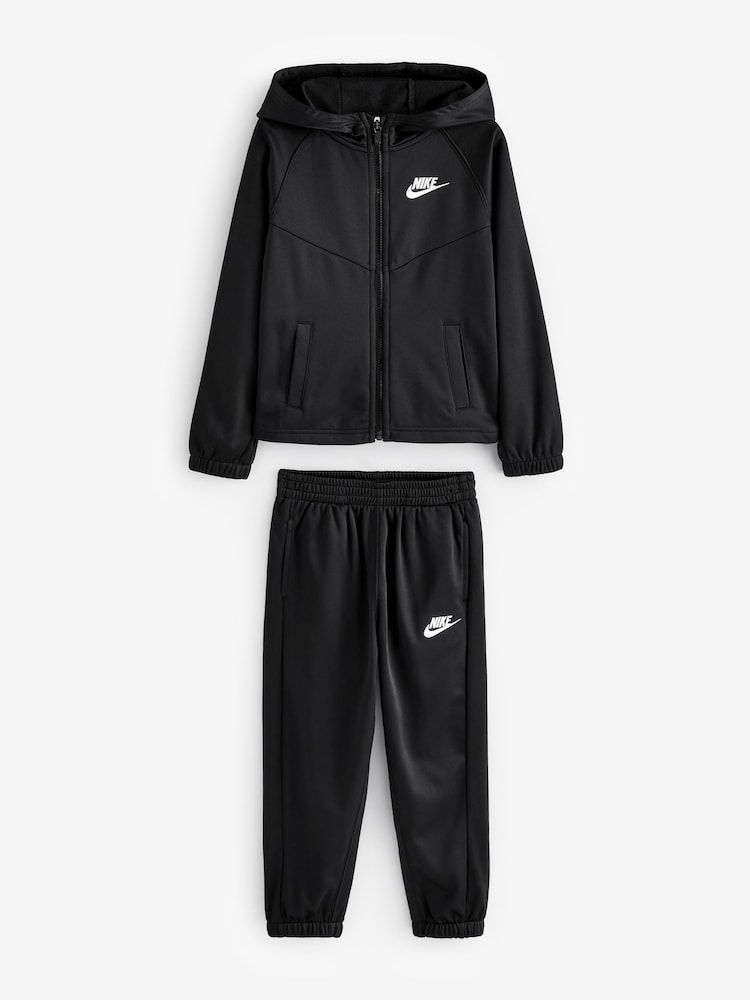 Nike Black Little Kids Lifestyle Essentials Poly Tracksuit - Image 4 of 4