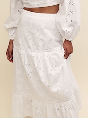 Nobody's Child White Summer Midi Skirt - Image 5 of 6