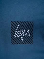 Hype. Boys Blue Square Line Script T-Shirt - Image 3 of 3