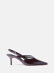 Mint Velvet Red Bianca Patent Slingback Heels - Image 1 of 4
