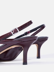 Mint Velvet Red Bianca Patent Slingback Heels - Image 3 of 4