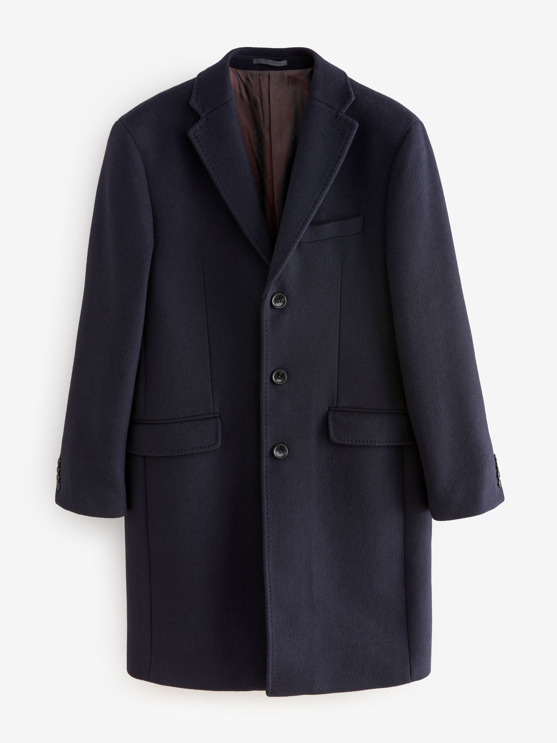 Buy Navy Blue Signature Soft Touch Wool Rich Epsom Coat from
