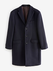 Navy Blue Signature Soft Touch Wool Rich Epsom Coat - Image 6 of 10
