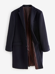 Navy Blue Signature Soft Touch Wool Rich Epsom Coat - Image 7 of 10