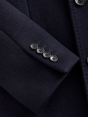 Navy Blue Signature Soft Touch Wool Rich Epsom Coat - Image 9 of 10