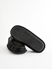 Black Faux Fur Lined Slippers - Image 5 of 7