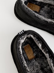Black Faux Fur Lined Slippers - Image 7 of 7