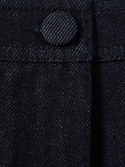 Reiss Dark Blue Maya High-Rise Denim Suit Shorts - Image 6 of 6