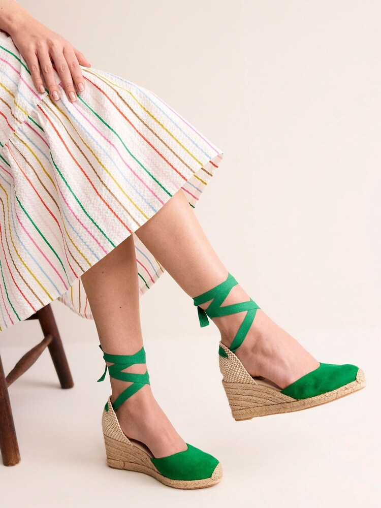 Boden Green Cassie Espadrille Wedges - Image 4 of 4