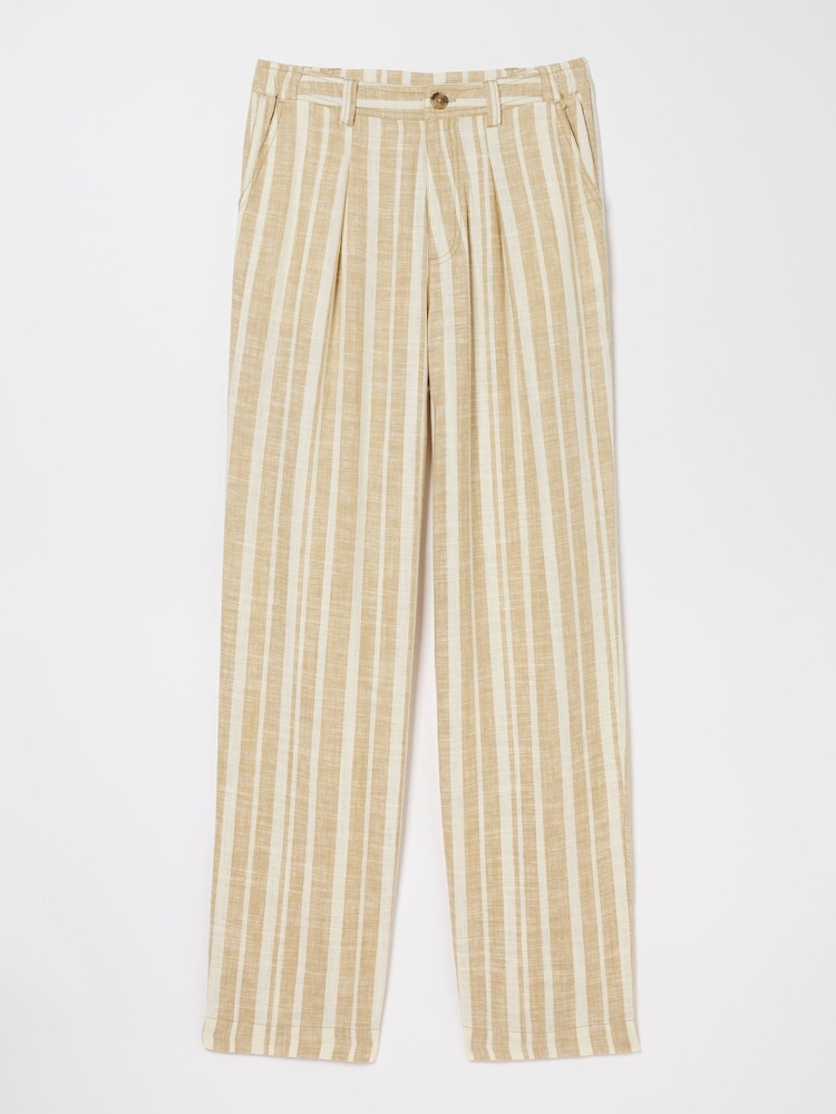 FatFace Pendeen Natural Linen Blend Stripe Trousers - Image 9 of 9 FatFace Pendeen Natural Linen Blend Stripe Trousers - Image 9 of 9