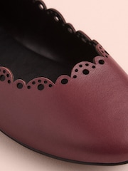 Red Tabitha Simmons x Next Elfie Leather Scalloped Mary Jane Shoes - Image 8 of 11
