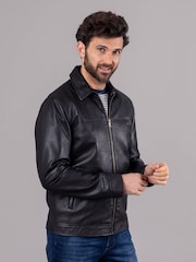 Lakeland Leather Brown Renwick Collared Leather Jacket - Image 1 of 9