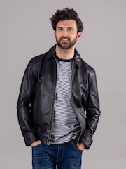 Lakeland Leather Brown Renwick Collared Leather Jacket - Image 2 of 9