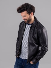 Lakeland Leather Brown Renwick Collared Leather Jacket - Image 4 of 9