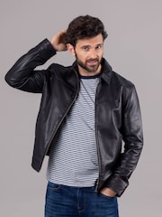 Lakeland Leather Brown Renwick Collared Leather Jacket - Image 5 of 9
