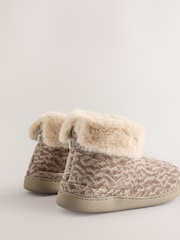 Neutral Faux Fur Boots Slippers - Image 6 of 7
