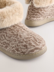 Neutral Faux Fur Boots Slippers - Image 7 of 7