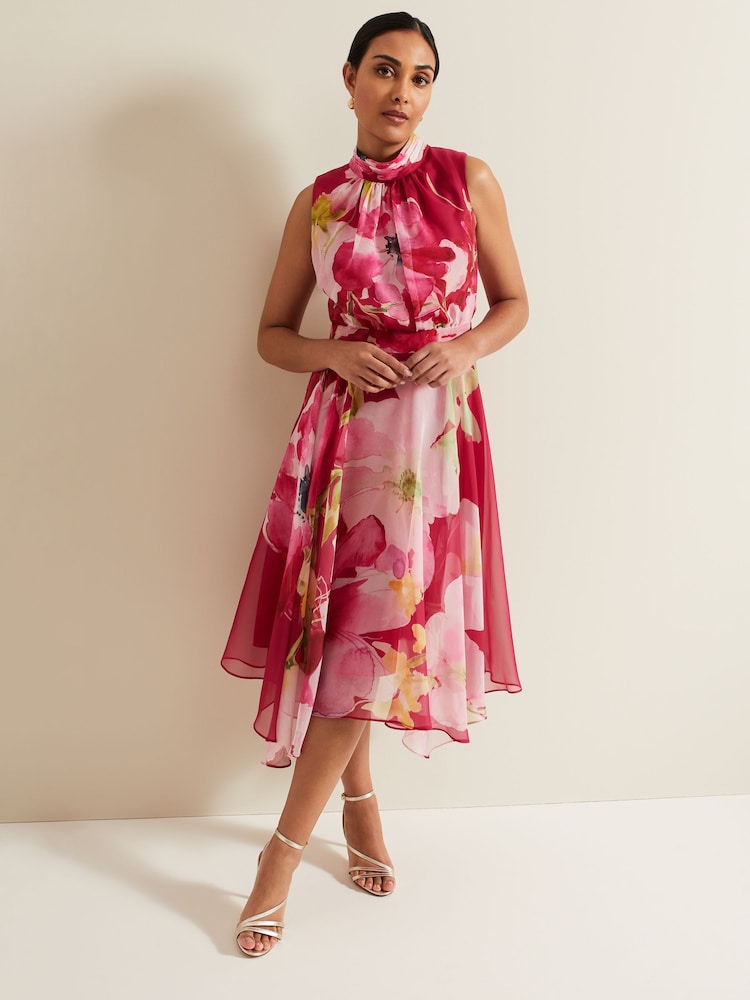 Phase Eight Pink Petite Petite Lucinda Floral Dress - Image 1 of 7