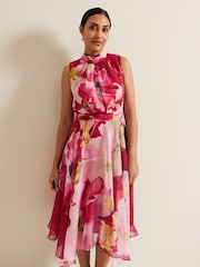 Phase Eight Pink Petite Petite Lucinda Floral Dress - Image 3 of 7