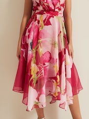Phase Eight Pink Petite Petite Lucinda Floral Dress - Image 5 of 7