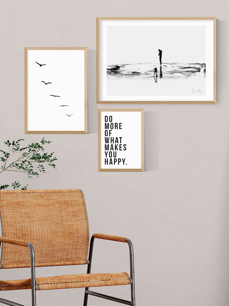 East End Prints Oak Scandi Wall Set - Image 1 of 1