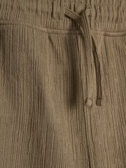 River Island Green Regular Fit Plisse 100% Cotton Shorts - Image 4 of 4