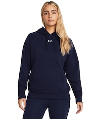 Under Armour Blue Navy Rival Fleece Hoodie - Image 1 of 5
