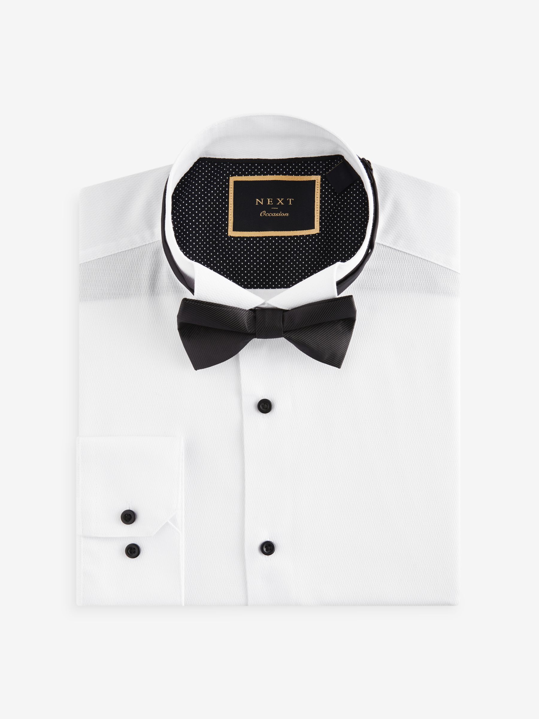 Buy White Slim Fit Slim Fit Single Cuff Shirt With Wing