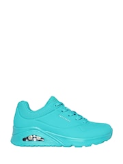 Skechers Blue Standard Fit Womens Uno Stand On Air Trainers - Image 1 of 3