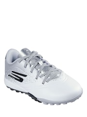 Skechers White White / Silver  Younger Kids Artificial Football Boots - Image 3 of 5