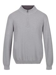 Regatta Grey 100% Cotton Keaton Quarter Zip Jumper - Image 5 of 8