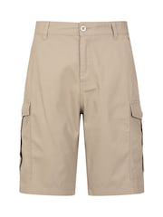 Crema - Pantalones cortos cargo para hombre 100% algodón Lakeside de Mountain Warehouse - Imagen 1 de 5
