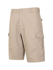 Crema - Pantalones cortos cargo para hombre 100% algodón Lakeside de Mountain Warehouse - Imagen 2 de 5