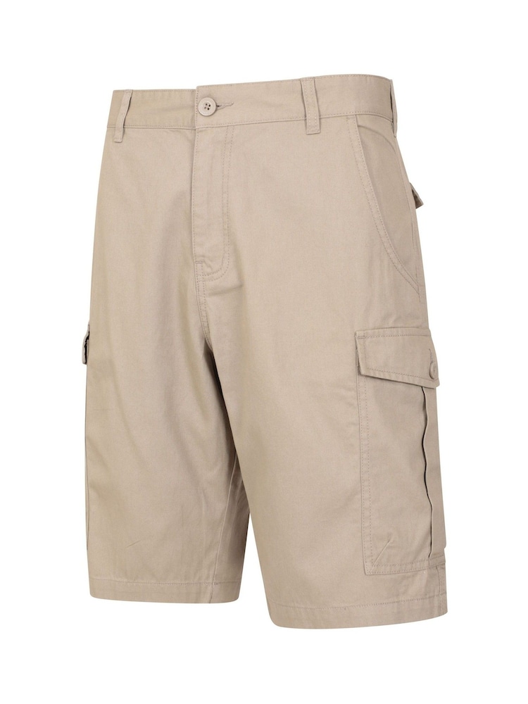 Mountain Warehouse Cream Mens Lakeside 100% Cotton Cargo Shorts - Image 2 of 5 Mountain Warehouse Cream Mens Lakeside 100% Cotton Cargo Shorts - Image 2 of 5