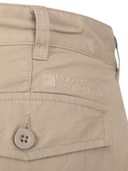 Crema - Pantalones cortos cargo para hombre 100% algodón Lakeside de Mountain Warehouse - Imagen 4 de 5