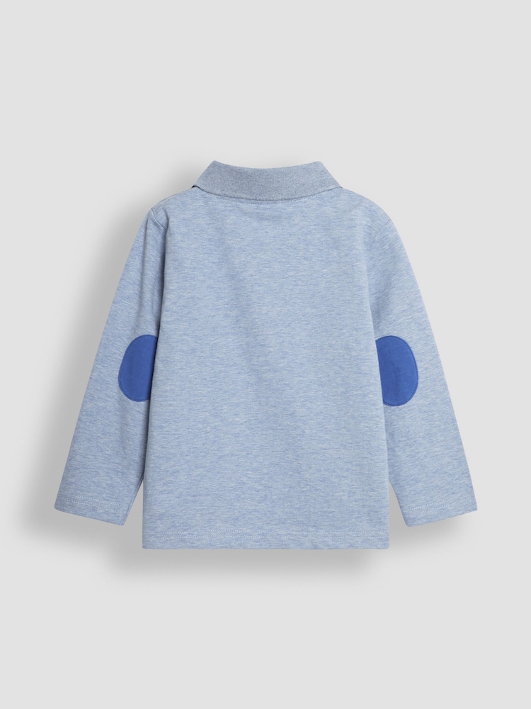 JoJo Maman Bébé Blue Digger Polo Shirt - Image 2 of 3