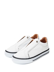 Moda In Pelle Benni Elastic Slip On Foxing Sole Trainers - Image 1 of 4