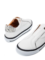 Moda In Pelle Benni Elastic Slip On Foxing Sole Trainers - Image 3 of 4