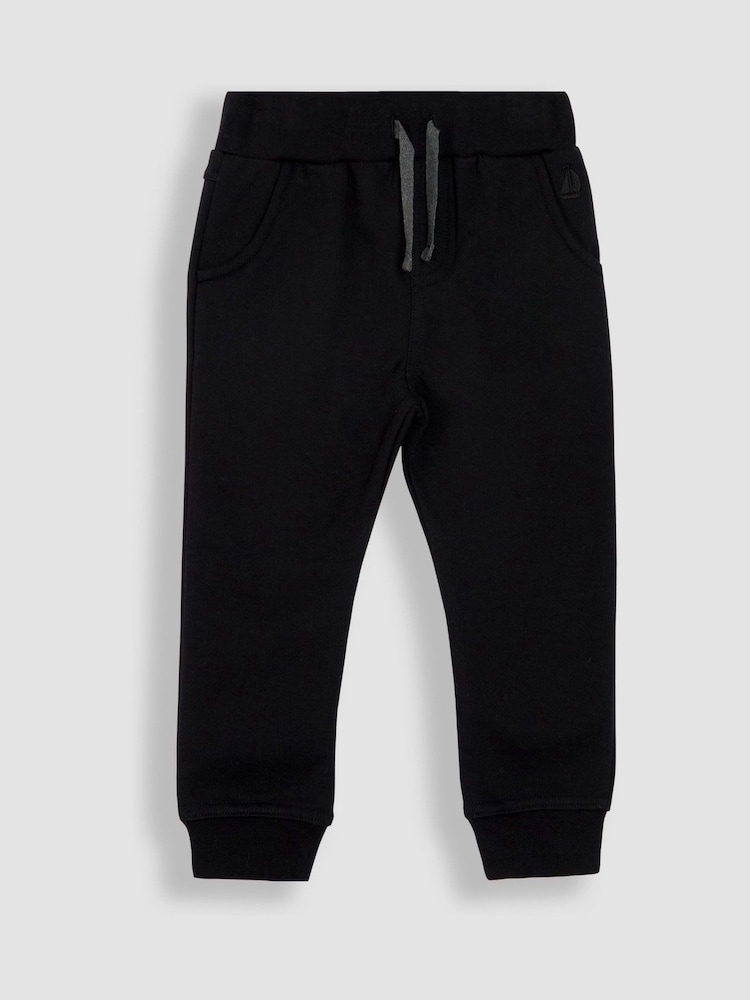 JoJo Maman Bébé Black & Grey 100% Cotton Joggers 2 Pack - Image 2 of 5