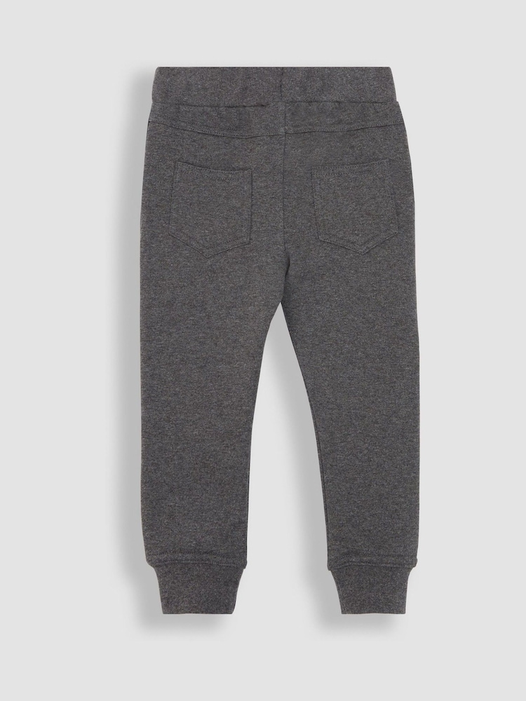 JoJo Maman Bébé Black & Grey 100% Cotton Joggers 2 Pack - Image 5 of 5