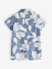 Gap Blue Brannan Bear Print Short Sleeve Baby Romper & Hat (Newborn-24mths) - Image 3 of 7