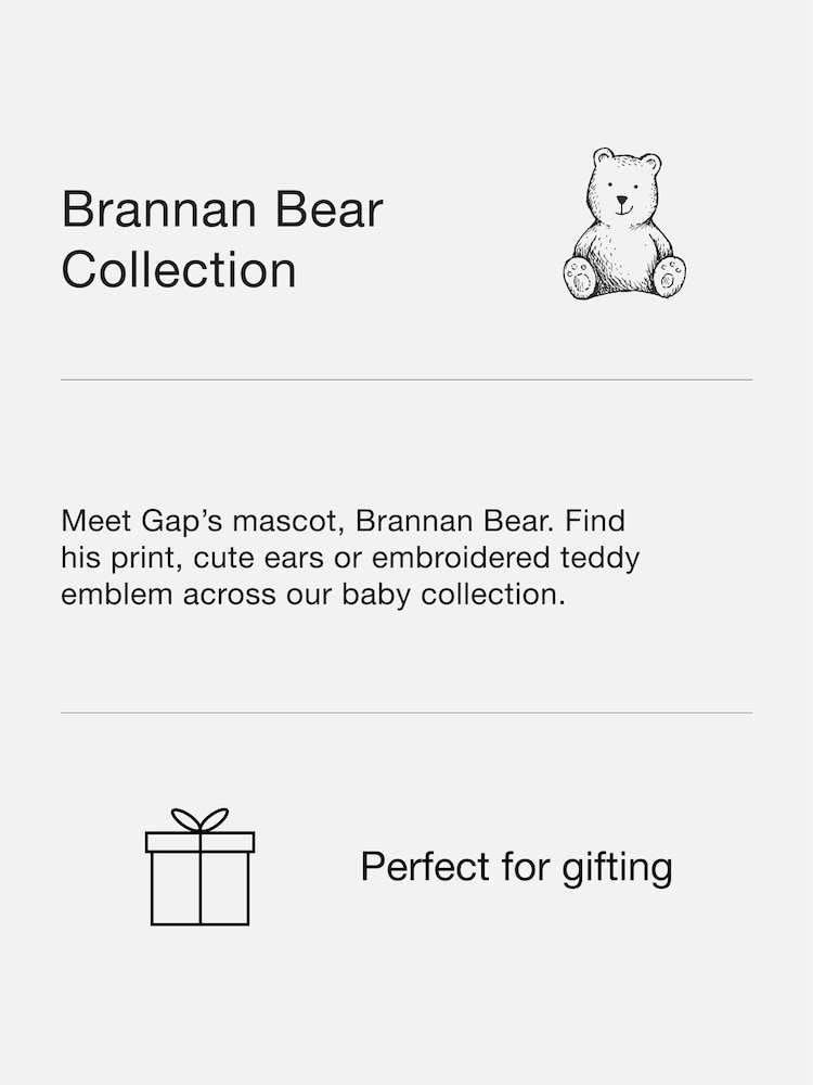 Gap Blue Brannan Bear Print Short Sleeve Baby Romper & Hat (Newborn-24mths) - Image 7 of 7